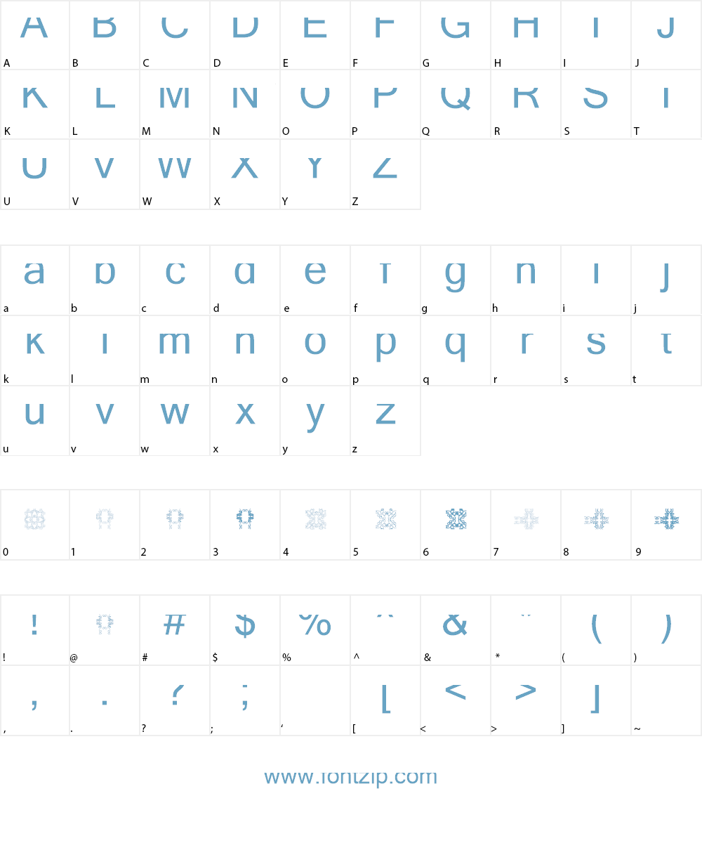 Ivy Tiles PROMO Font Character